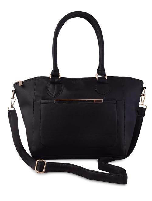 solid black leatherette handbag - 9614994 - Very Small Image - 1