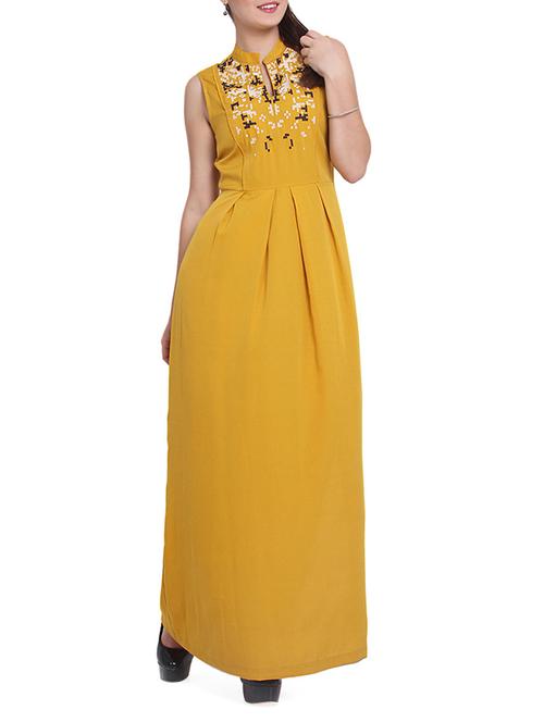 Mustard Maxi Dress - 961506 - Very Small Image - 1