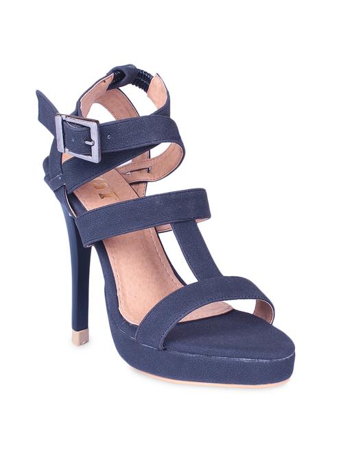 black faux leather buckled stilettos - 9615334 - Very Small Image - 1