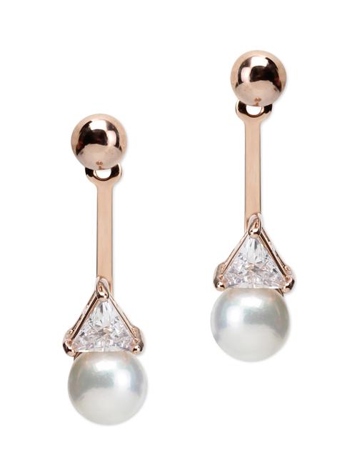 swarovski crystal and pearl embellished earrings - 9615565 - Very Small Image - 1