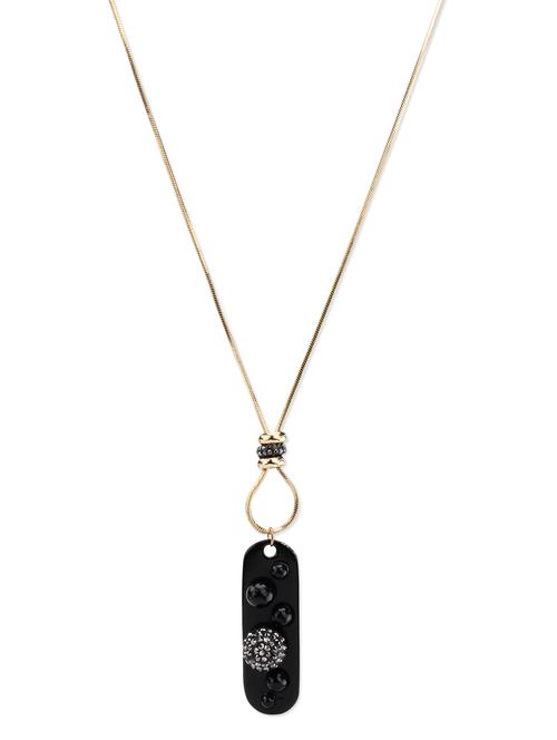 black studded pendant with chain - 9615670 - Very Small Image - 1