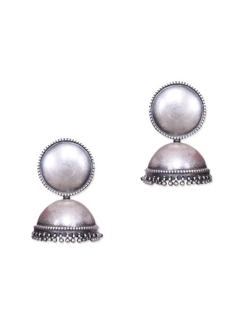 sterling silver beaded jhumkas - 9618181 - Very Small Image - 1