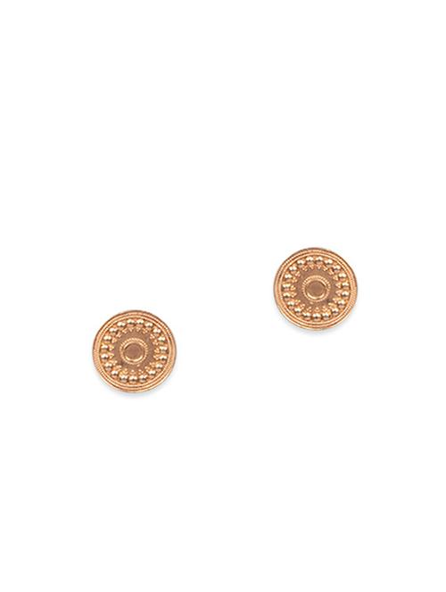 gold plated sterling silver round shaped studs - 9618208 - Very Small Image - 1