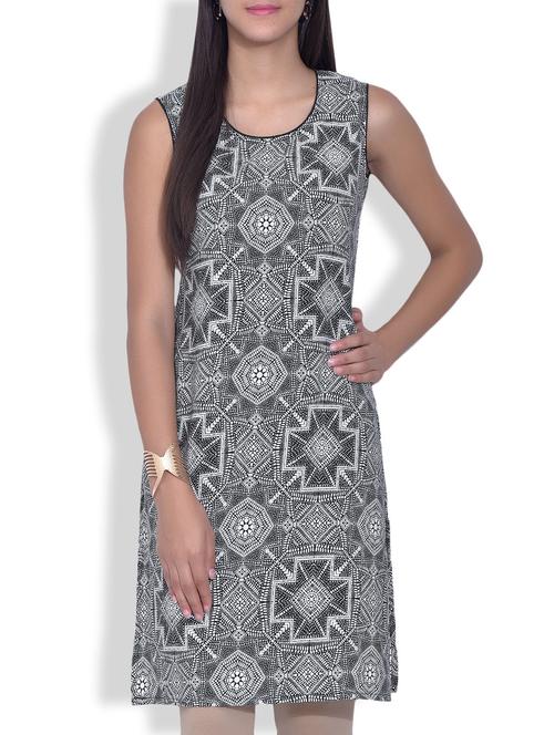 grey georgette straight kurta - 9620824 - Very Small Image - 1