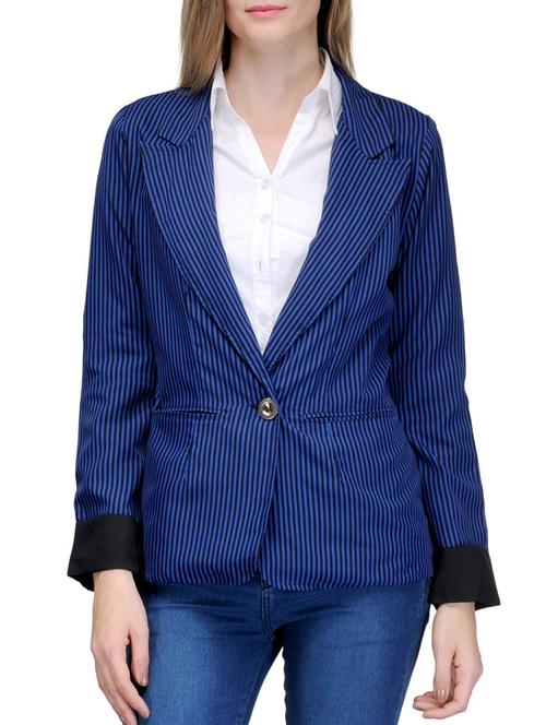 navy blue striped blazer - 9621510 - Very Small Image - 1