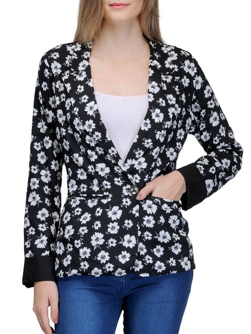 black floral printed blazer - 9621512 - Very Small Image - 1