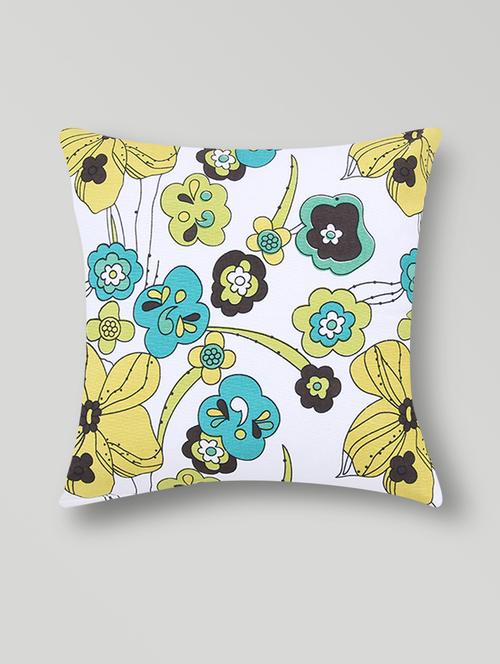 set of 2 white floral cotton cushion covers - 9621833 - Very Small Image - 1
