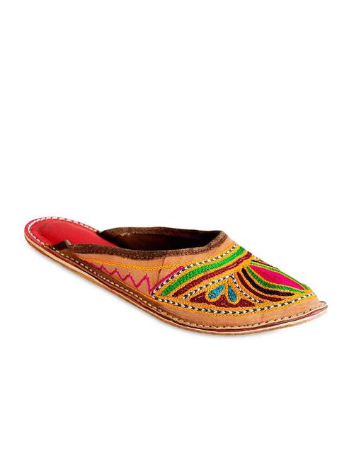 multicoloured cotton round toed slip ons - 9623879 - Very Small Image - 1