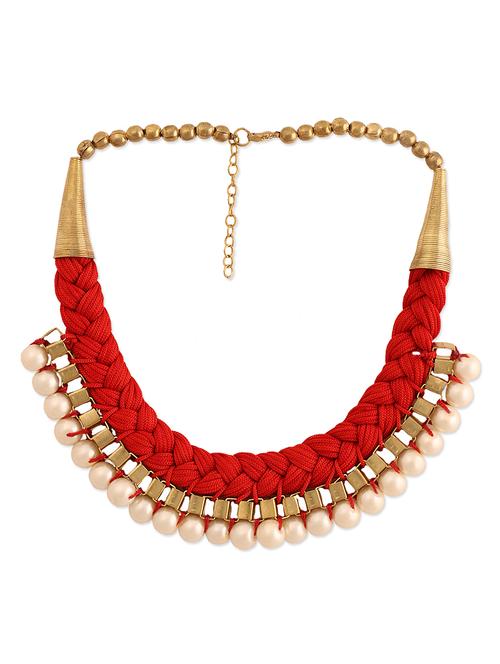 beaded red pearls necklace - 962546 - Very Small Image - 1