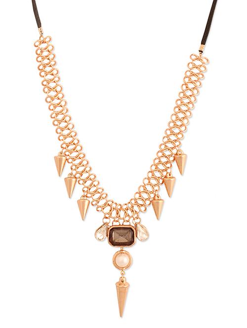 gold & silver leaf lings necklace - 962557 - Very Small Image - 1