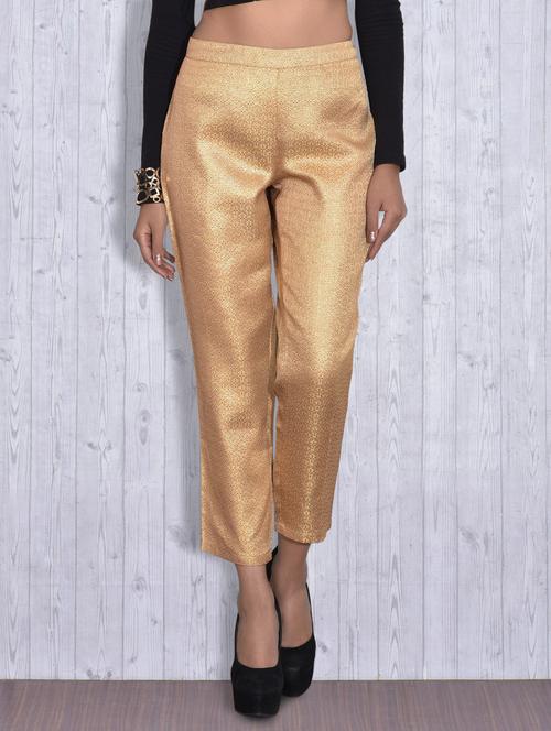 gold brocade pencil pants - 9630701 - Very Small Image - 1
