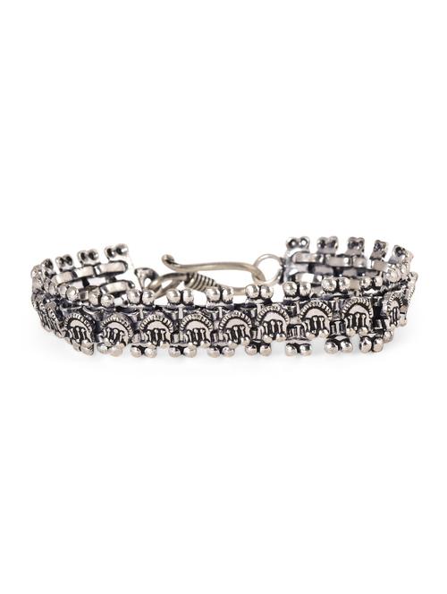 antique silver tribal inspired bracelet - 9631766 - Very Small Image - 1