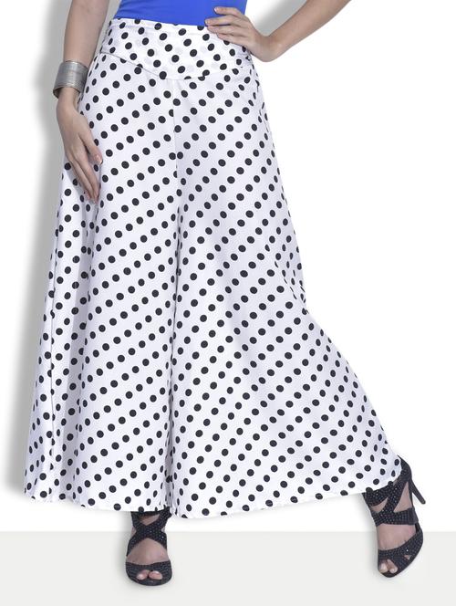 white polka dotted palazzo - 9632153 - Very Small Image - 1