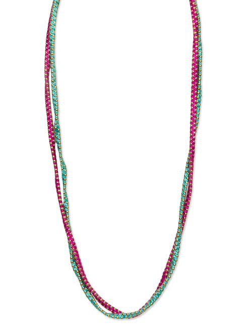 multicoloured brass beaded long necklace - 9632840 - Very Small Image - 1