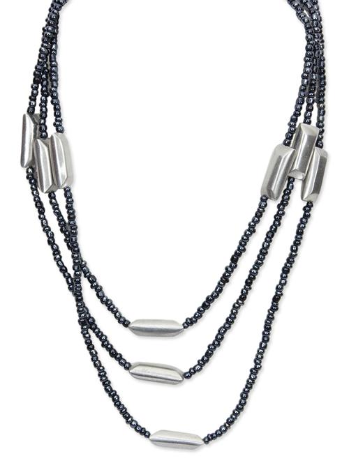 black brass beaded long necklace - 9632860 - Very Small Image - 1