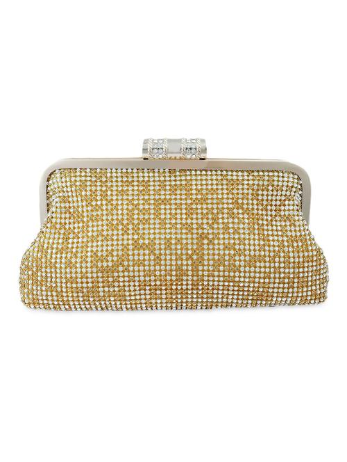 gold embellished clutch - 9632913 - Very Small Image - 1