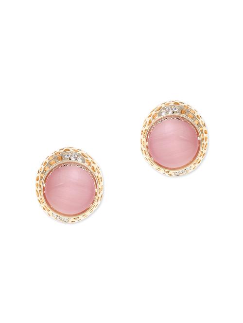gold studded stud earrings - 9633657 - Very Small Image - 1