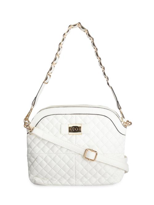 white leatherette sling bag - 9634108 - Very Small Image - 1