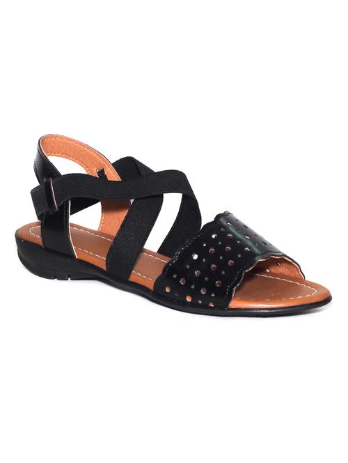 black leatherette sandals - 9634351 - Very Small Image - 1