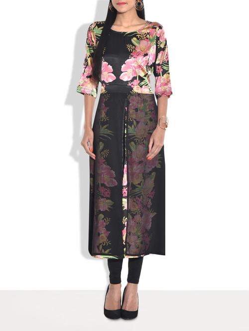 multicolored floral overlay maxi top - 9636854 - Very Small Image - 1