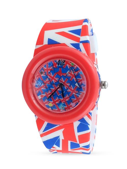 multicolored leatherette printed analog wrist watch - 9638985 - Very Small Image - 1