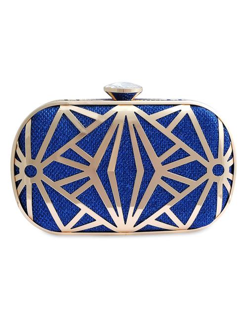 blue metallic clutch - 9639061 - Very Small Image - 1