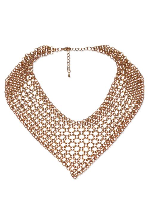 golden interlinked collar necklace - 9641044 - Very Small Image - 1