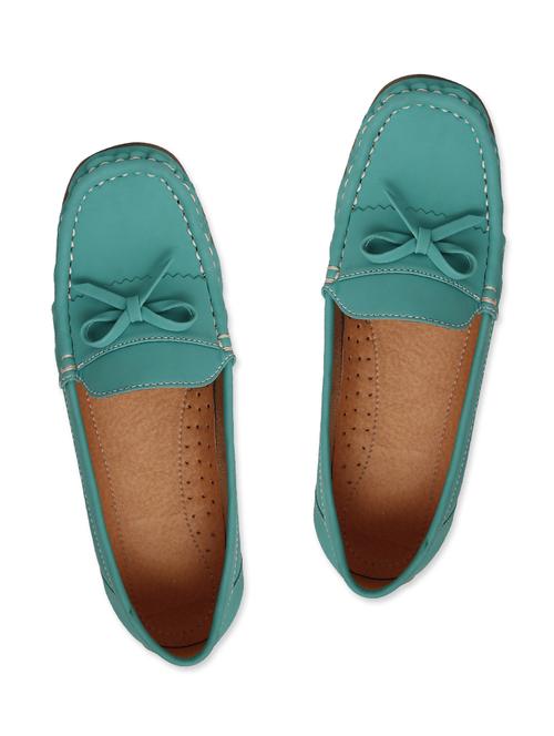 solid teal blue leatherette loafers - 9641290 - Very Small Image - 1