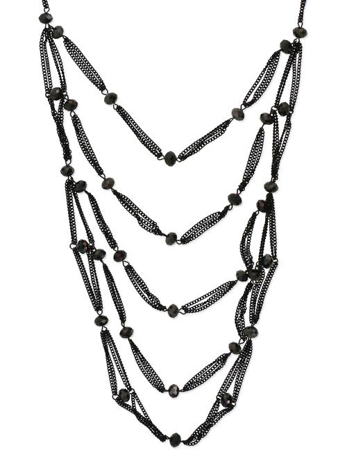 silver beaded multi-layered necklace - 9641551 - Very Small Image - 1