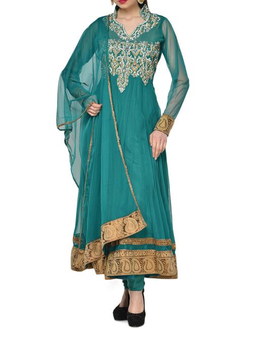 sea green anarkali suit set - 964495 - Very Small Image - 1