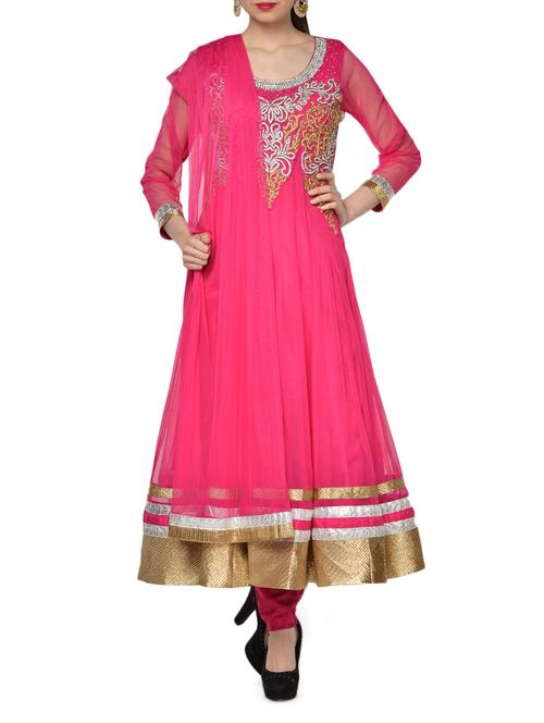 pink anarkali suit set - 964496 - Very Small Image - 1