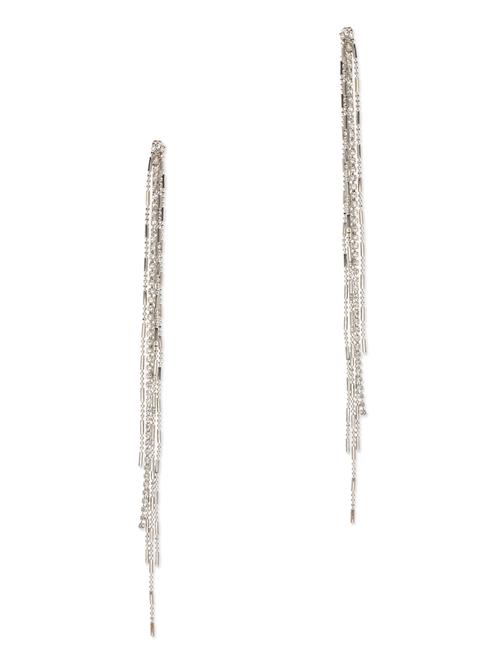 tassel drop silver earrings - 9646808 - Very Small Image - 1