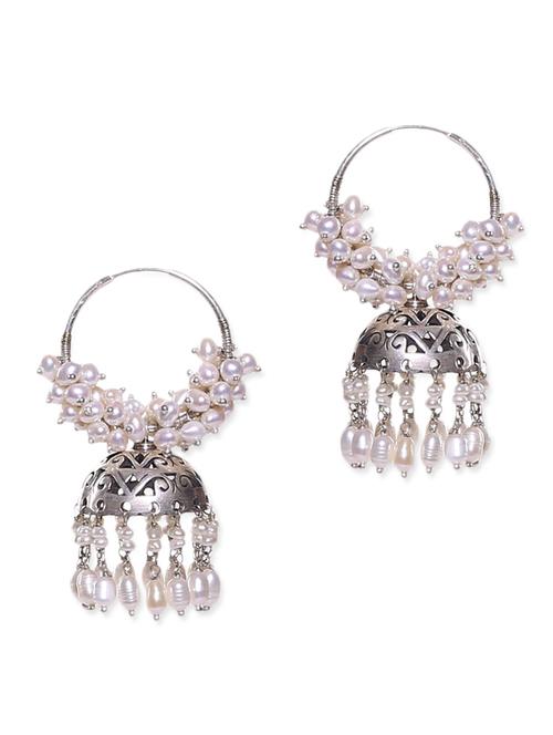 sterling silver earrings with cutwork - 9648462 - Very Small Image - 1