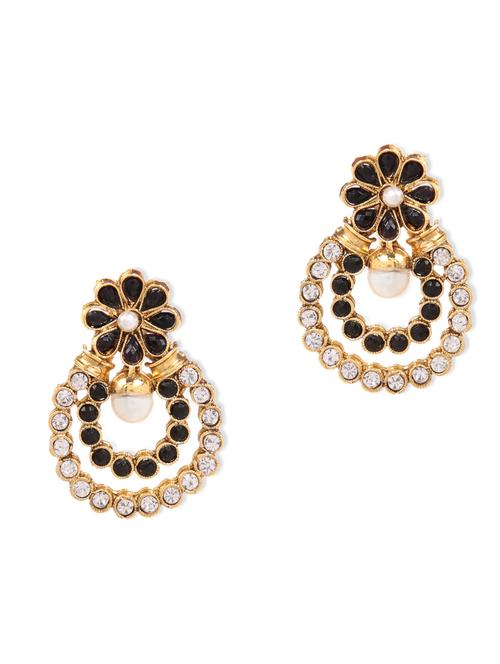 black embellished drop earrings - 9649016 - Very Small Image - 1