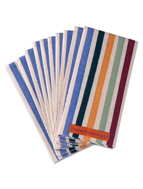 set of 10 multicolored striped paper napkins - 9649239 - Very Small Image - 1