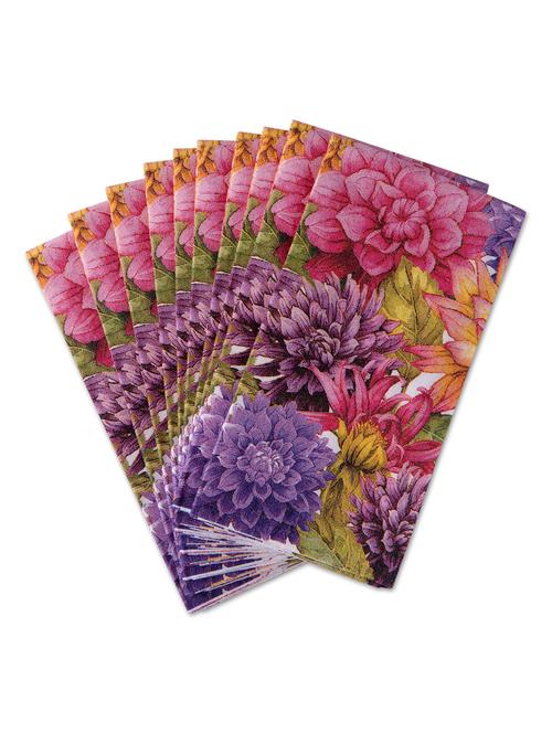 set of 10 multicolored floral printed paper napkins - 9649242 - Very Small Image - 1