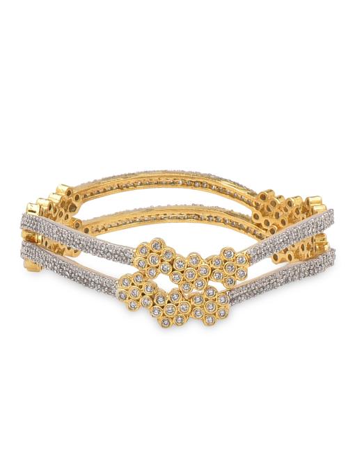 gold plated embellished bangles set of 2 - 9653658 - Very Small Image - 1