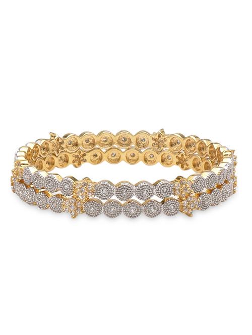 gold plated embellished bangles set of 2 - 9653661 - Very Small Image - 1