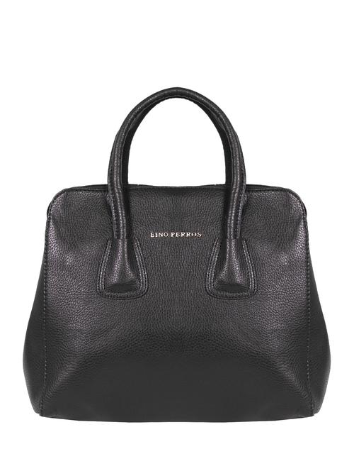 solid black leatherette textured handbag - 9653876 - Very Small Image - 1