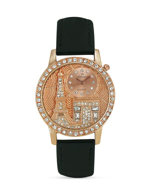 black leatherette watch - 9654005 - Very Small Image - 1