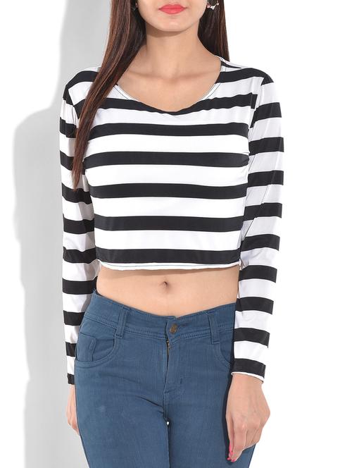 monochromatic striped crop top - 9655365 - Very Small Image - 1