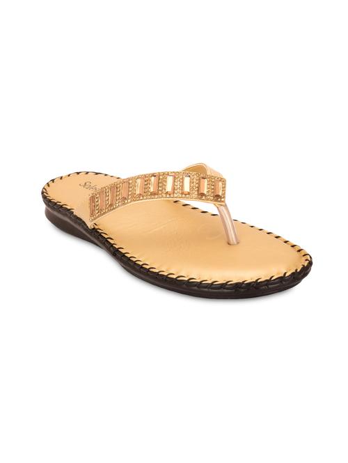 gold embellished faux leather slip-ons - 9655812 - Very Small Image - 1