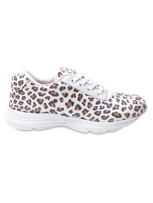 white leopard printed canvas sports shoes - 9656229 - Very Small Image - 1