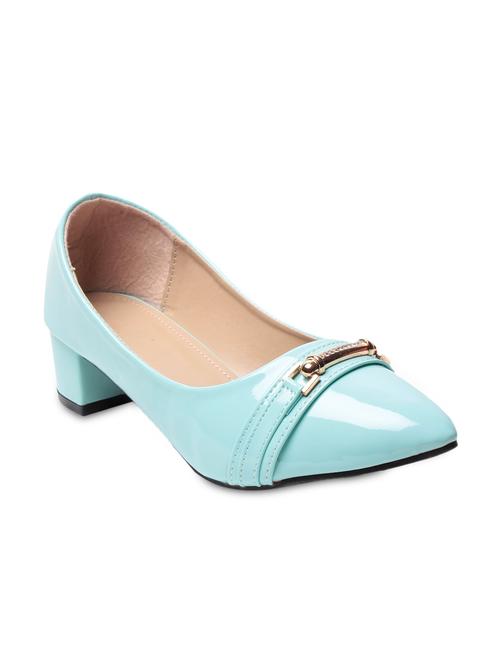 Light Blue leatherette ballerinas - 9656284 - Very Small Image - 1