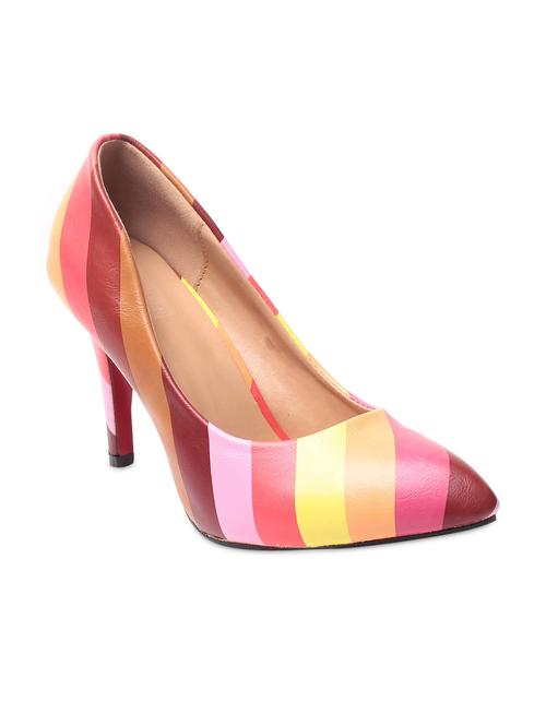 yellow striped pointed toed pumps - 9656331 - Very Small Image - 1