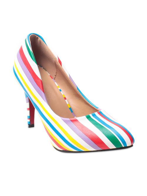 multi striped pointed toed pumps - 9656337 - Very Small Image - 1