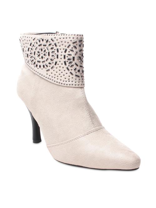 beige plain pointed toed boots - 9656367 - Very Small Image - 1