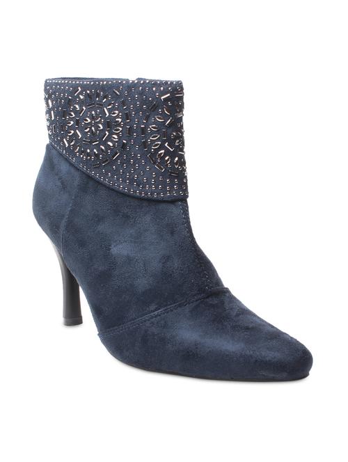 blue plain pointed toed boots - 9656368 - Very Small Image - 1