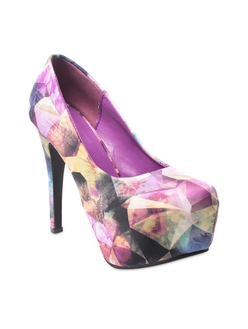 Printed Round Toed Pumps - 9656370 - Very Small Image - 1