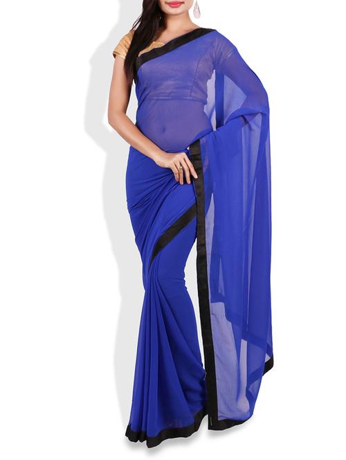multi color georgette saree - 9656963 - Very Small Image - 1
